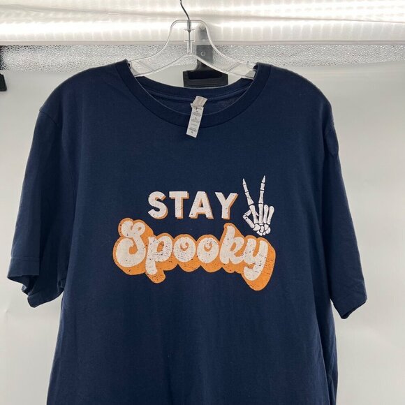 Bella + Canvas Women's Halloween T-Shirt Navy/Multi Size XL - Picture 2 of 9